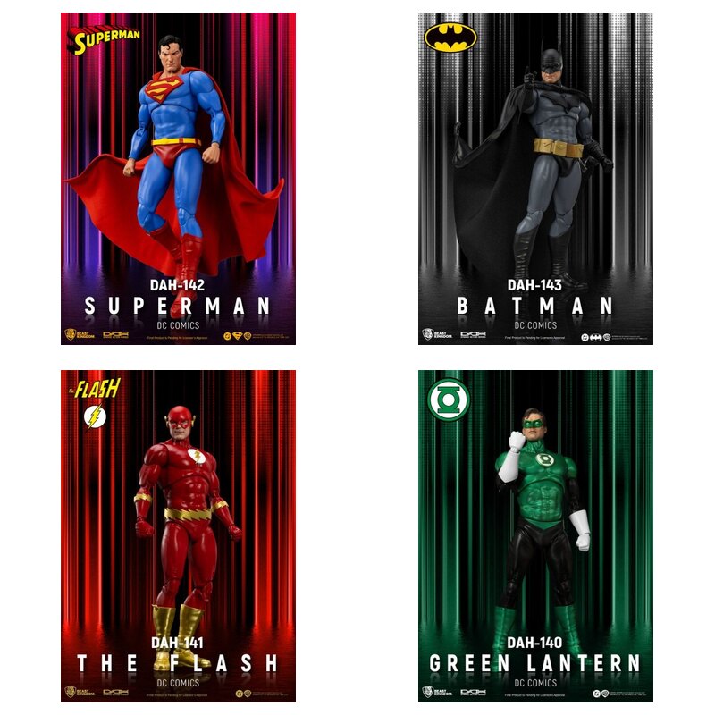 Figurki Beast Kingdom Dynamic 8ction Heroes DC Comics: Superman, Batman, The Flash i Green Lantern