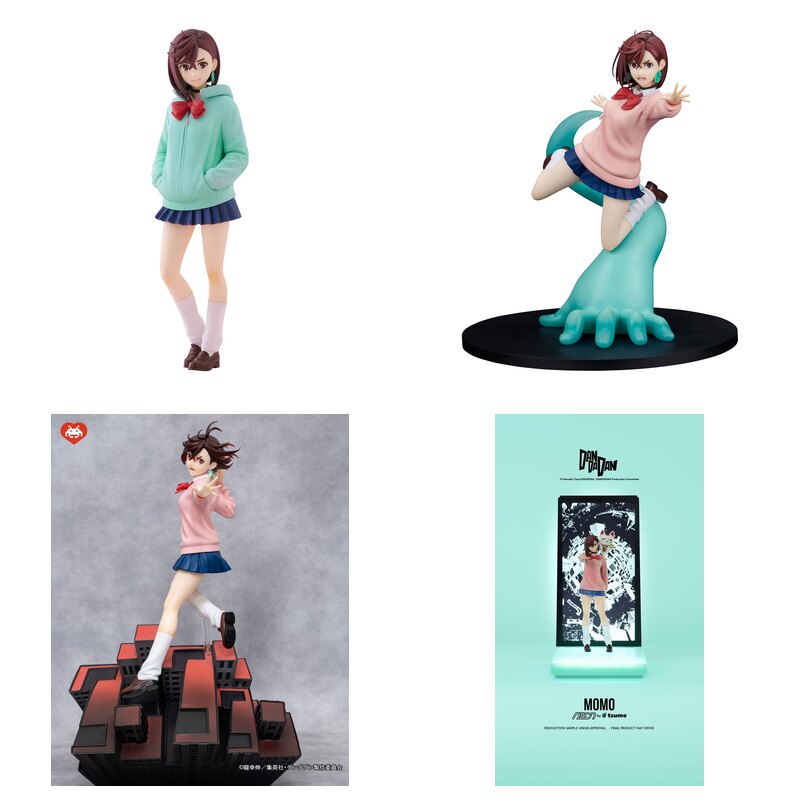 Momo Ayase z Dandadan w czterech liniach figurek: Pop Up Parade, F:Nex 1/7, Taito Dressta i Tsume Neon 1/9