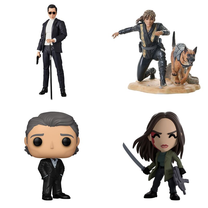Figurki kolekcjonerskie ze świata Johna Wicka: Caine, Sofia, Winston i Ballerina