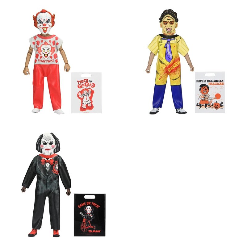 Kolekcja figurek NECA Ben Cooper Costume Series - Pennywise, Leatherface, Billy the Puppet