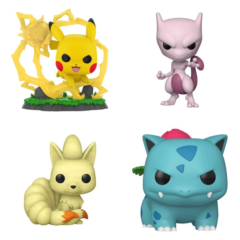 Figurki Funko POP Pokemon: Pikachu, Mewtwo, Ninetales i Ivysaur