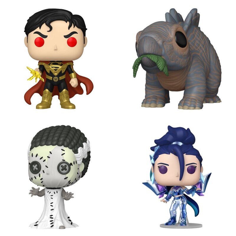 Figurki Funko POP: Superman, Baby Stegosaurus, Bride of Frankenstein i K/DA Kai'Sa