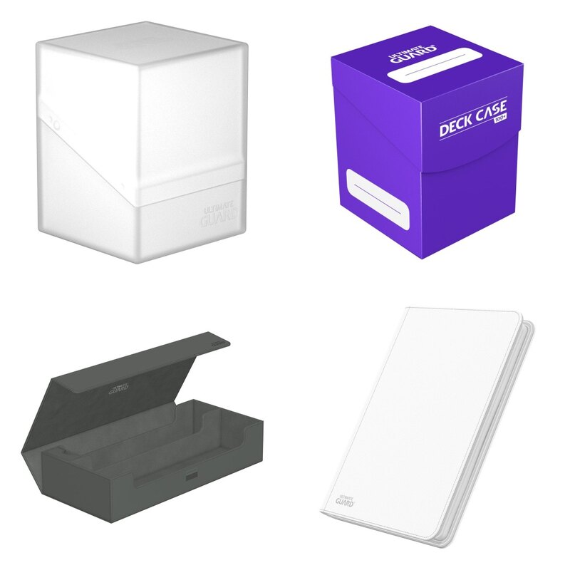 Pojemniki i albumy na karty Ultimate Guard: Boulder 100+, Deck Case 100+, Superhive 550+ i Zipfolio 320